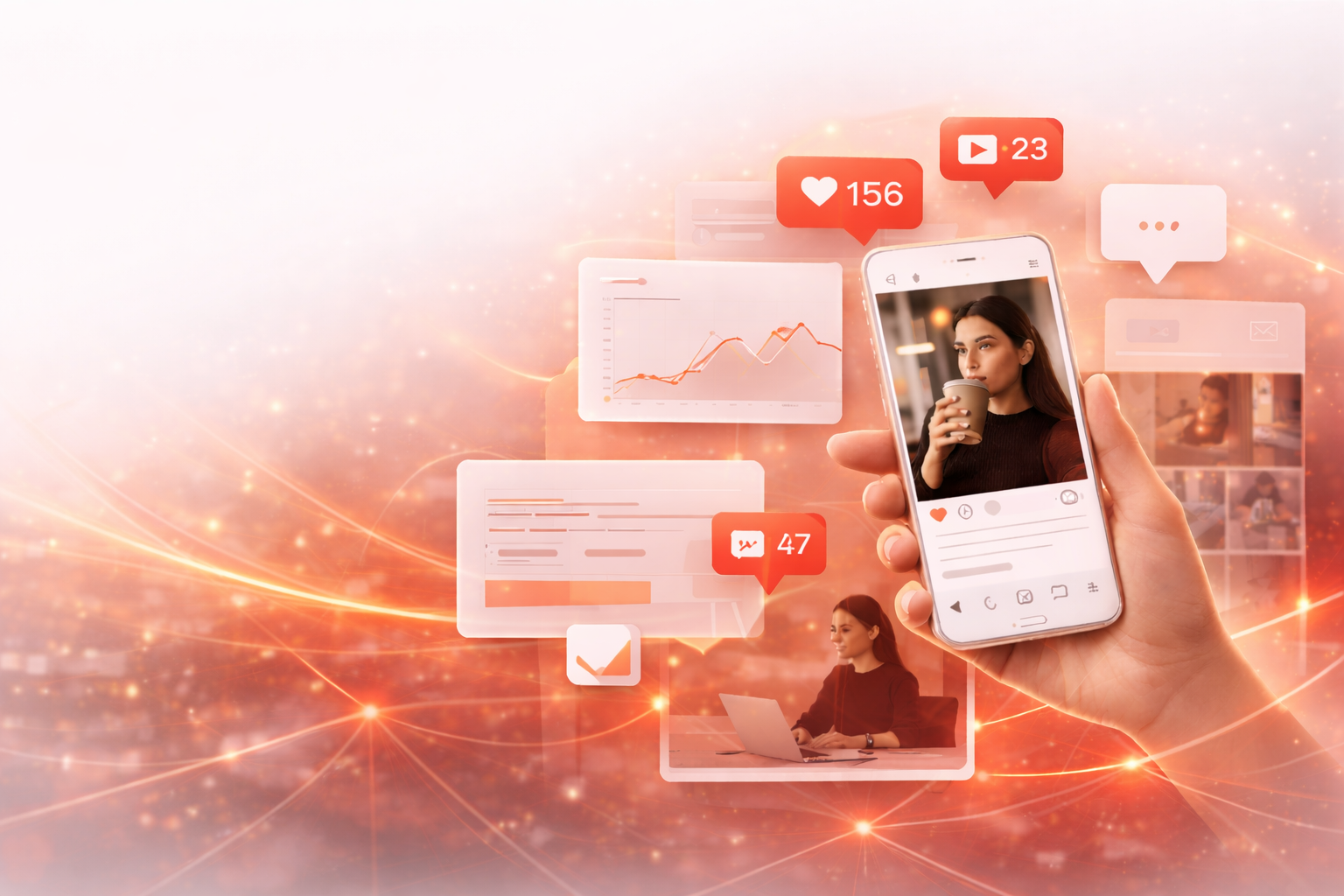 Social media management campaign visual
